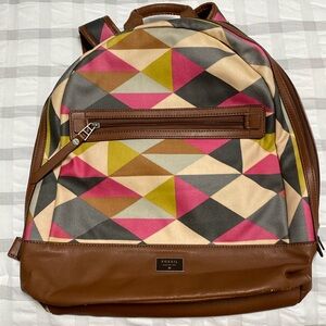 Fossil Modern Geometric Design Backpack